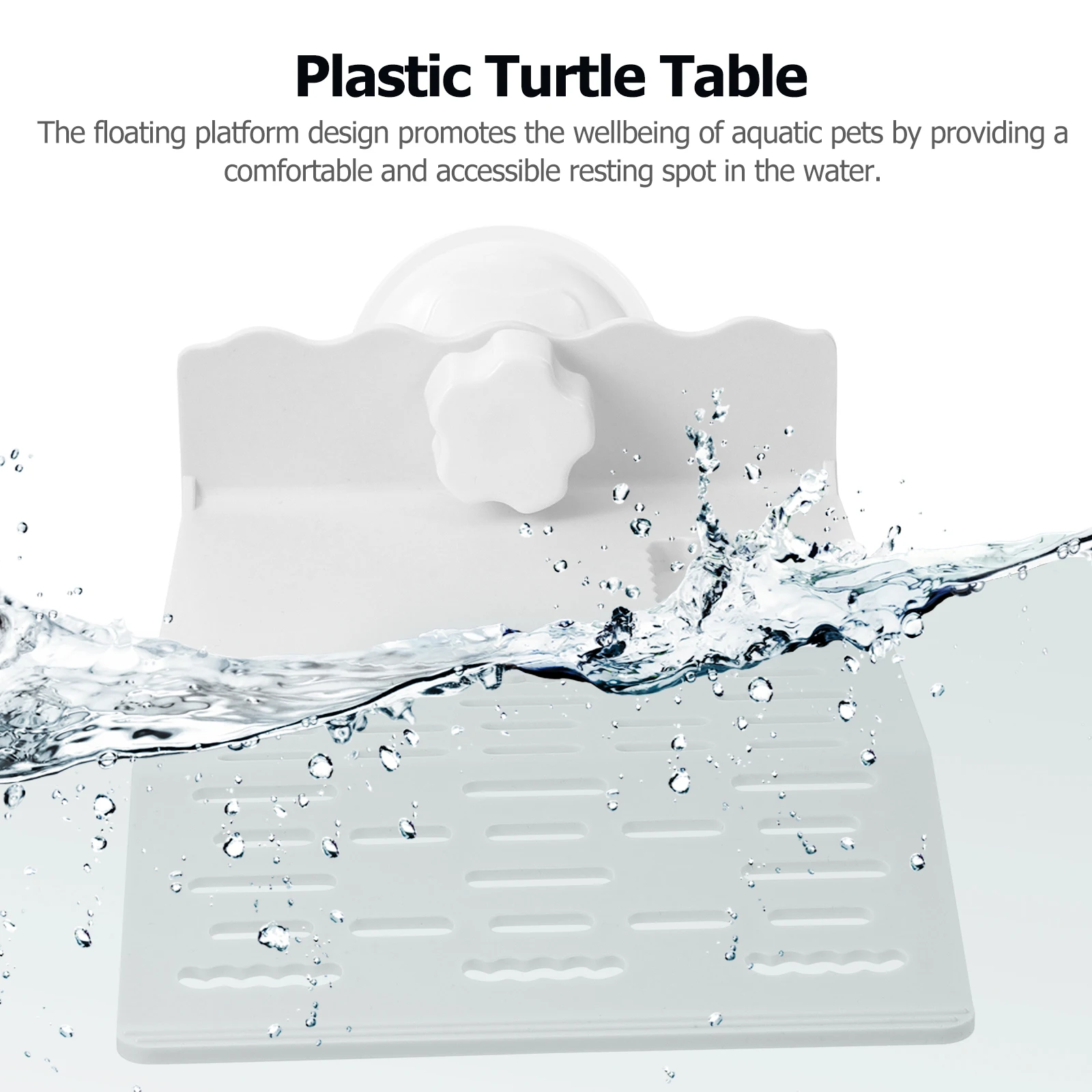 

Tortoise Basking Platform Plastic Turtle Terrace Suction Cup Design Resting Multiuse Climbing Accessory Turtle Basking Platform