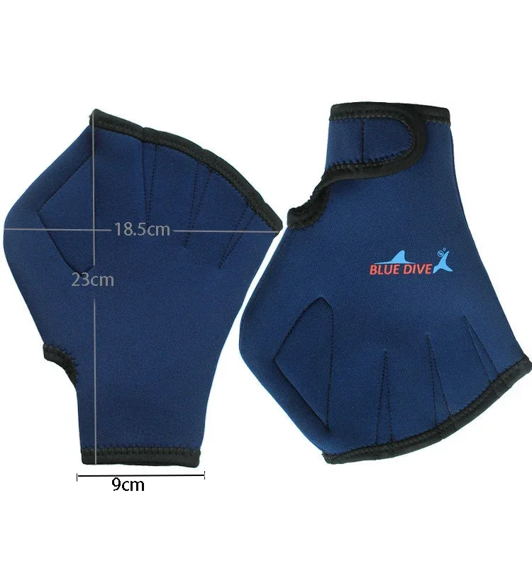 Gants de natation en néoprène réglables, 1 paire, adaptés aux pagaies de natation, plongée en apnée, main, Web, gants d'eau, demi-doigt