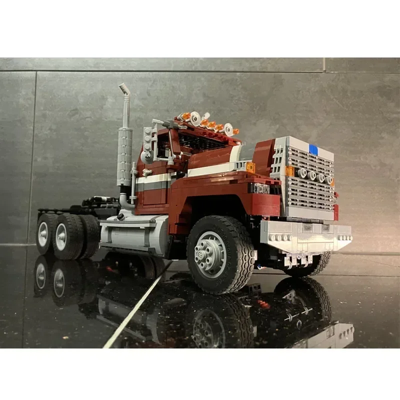 MOC- 149840   Klassiek jaren '80 elektrisch 6x6 semi-vrachtwagen (1:17) bouwsteenmodel • 2208 onderdelen volwassen kinderen verjaardag speelgoedcadeau