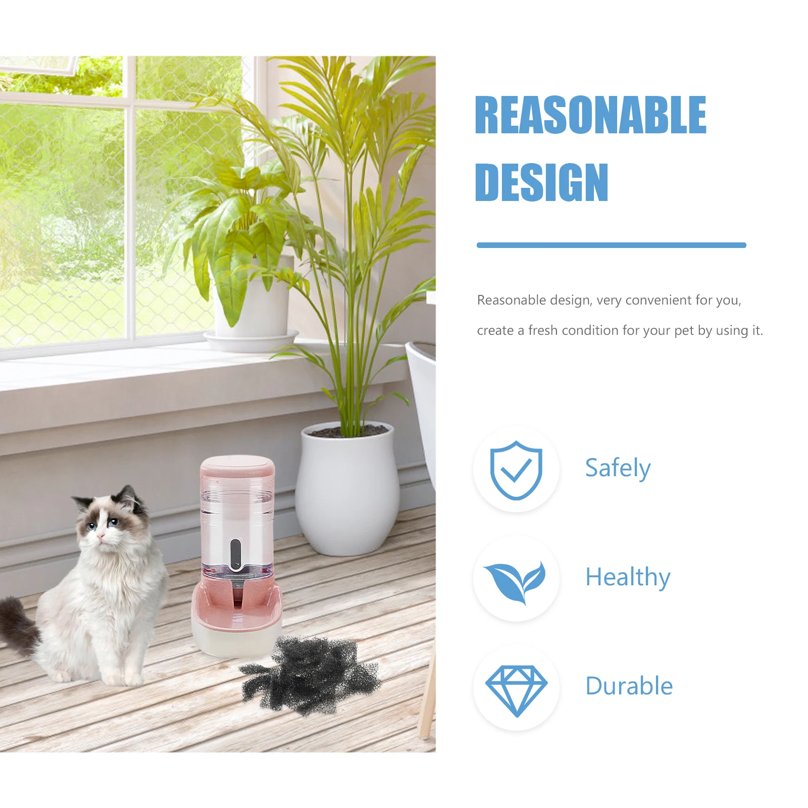 

60pcs Filter Sponge for Pet Drinking Fountain Water Pump Replacement Supplies Removing Impurities Odors Pet Bowls Accessories