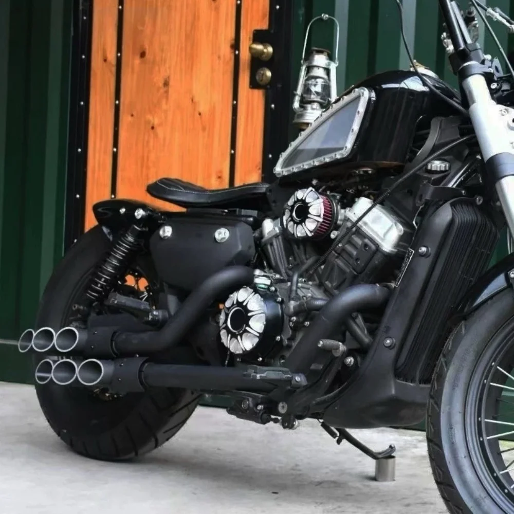 FOR KEEWAY V-CRUISE 125 V302C Modified 2-2 Straight Rear Exhaust 6 Holes Flange r No Cutting Needed