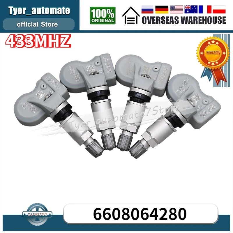 

6608064280 TPMS Sensor 433MHZ Tire Pressure Monitoring Sensor For Geely Atlas COOL Boyue COOL Geometry A Galaxy E5 Okavango L