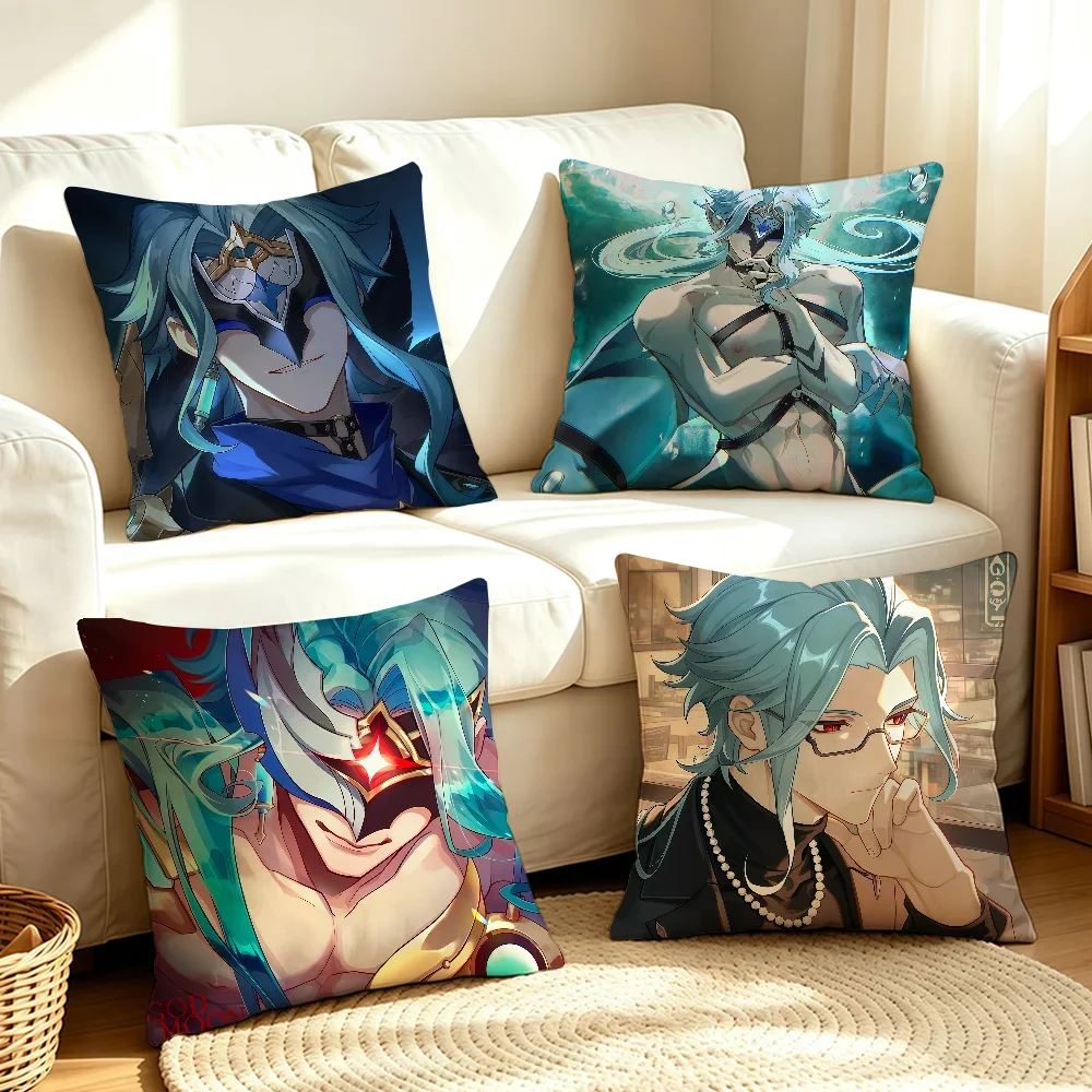 Dottore Game Genshin Impact cushion cover Bedding Office Cover Cushion Casual Couch Decor for Sofa Living Room Gift