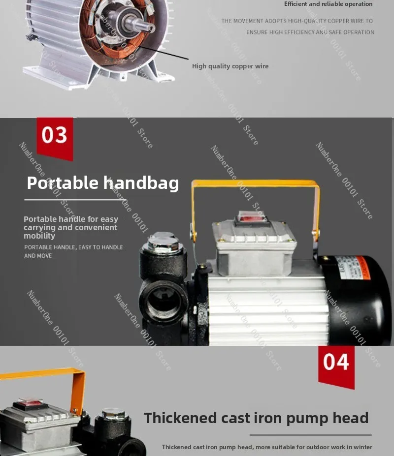 Actp60 220v voltage oil pump electric fuel dc fuel oil suction diesel pump view 4