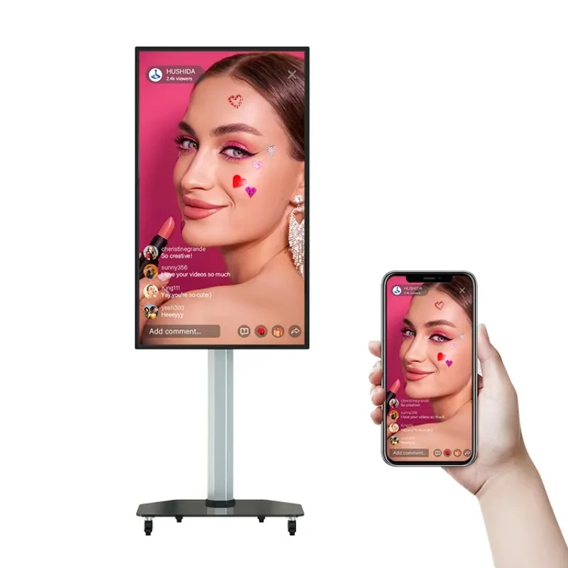 

Remote Control HD IR Touch Screen Multi Interfaces 32 43 55 Inch 2K 4K Live Recording Broadcast hine All In One