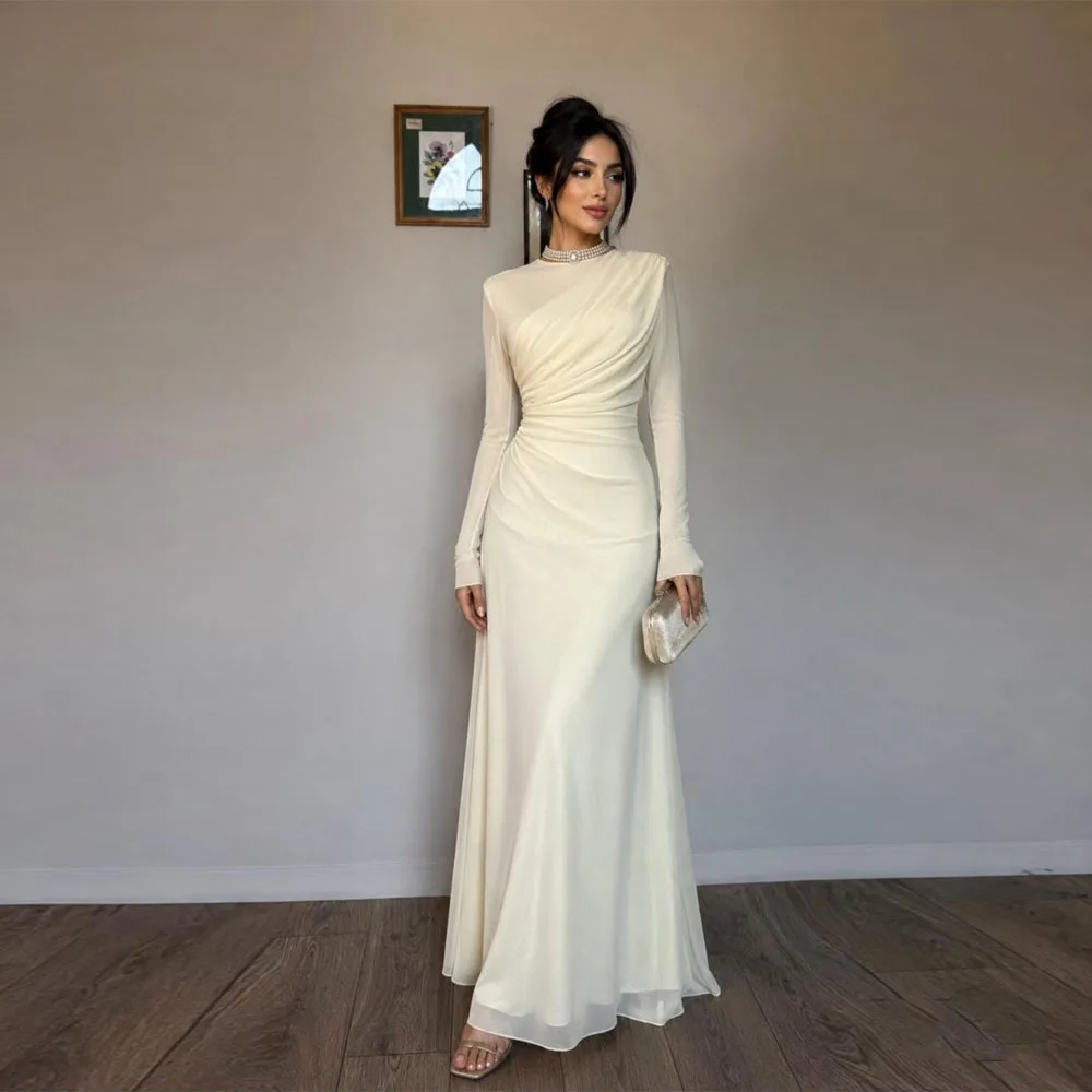 Maßgeschneiderte Abendkleider mit Rundhalsausschnitt für Frauen, herzförmige Meerjungfrau-Prinzessin-Partykleider, Ballkleider, Vestidos Para Bodas Mujer Invitada