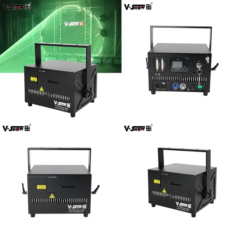 VSHOW L1003 10W DJ Disco Light Projector Pro LED Animation Stage Light Party Show Night Club Theater