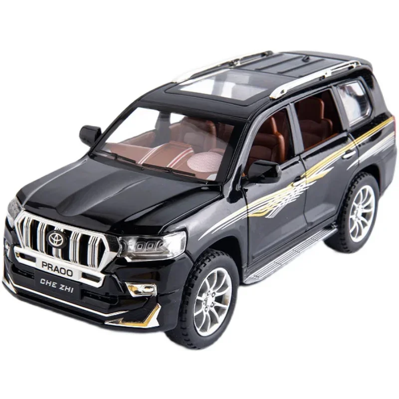 1:24 untuk Toyota Prado SUV Model mobil logam paduan diecast & kendaraan mainan logam Off-road kendaraan Model mobil hadiah koleksi simulasi