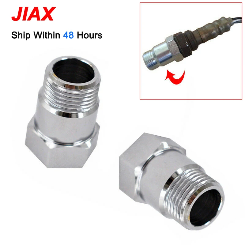 2PCS 32mm Plating Nickel Connector Universal M18x1.5 O2 Oxygen Sensor Connector Test Pipe Extension Adapter Accessories