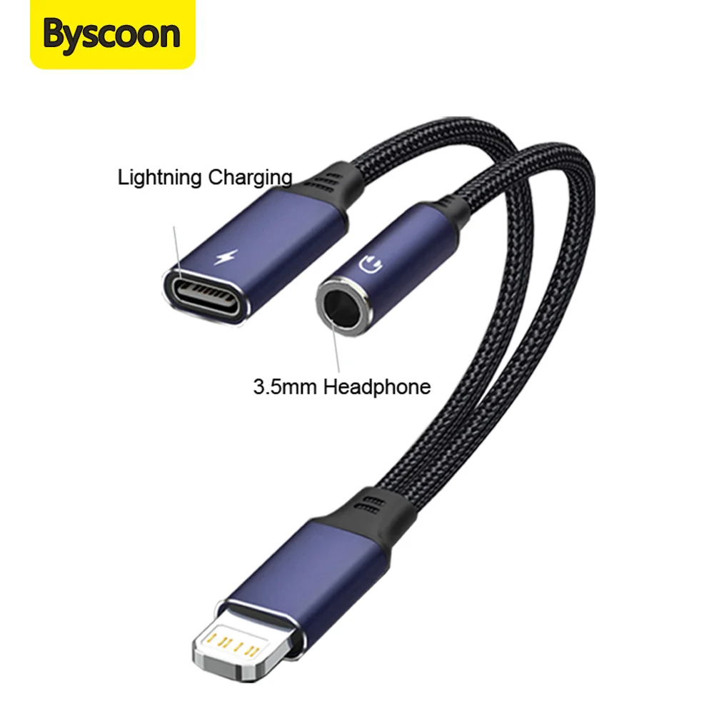 

Адаптер для наушников и зарядного устройства с молнией 2 в 1 на 3,5 мм для iPhone 12 13 14 Pro, конвертер, аудиоразветвитель