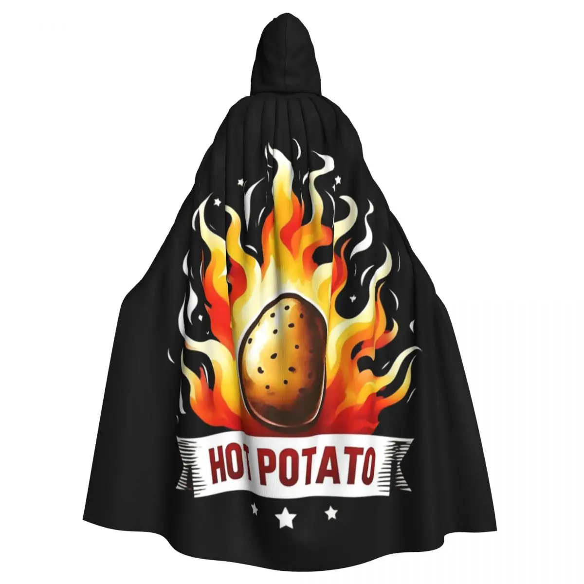 

Kawaii Hot Potato Long Hooded Cloak Witch Medieval Costume Cosplay Cape HalloweenVampire Adult Unisex