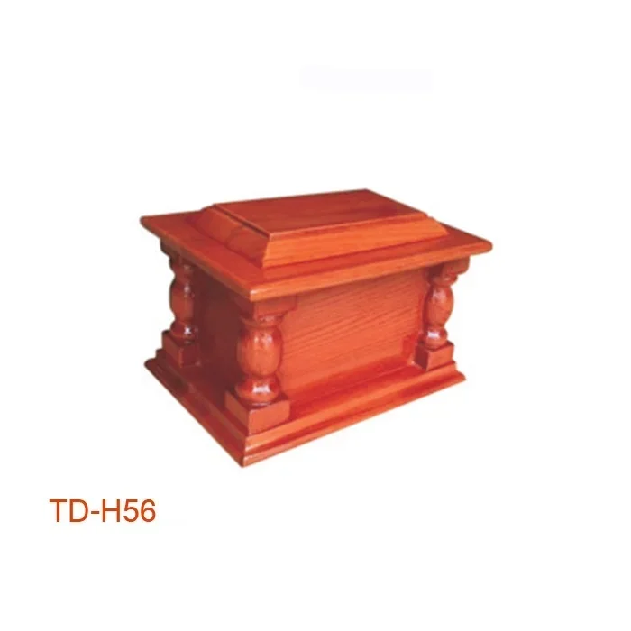 TD-H56 mini wooden factory export pet coffin box factory price wooden urn