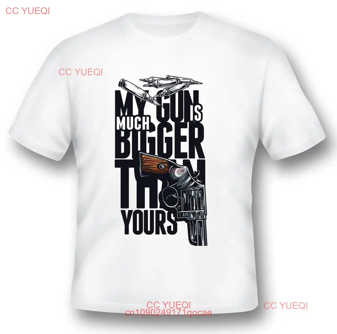 Мой пистолет намного больше, чем ваша футболка, белая