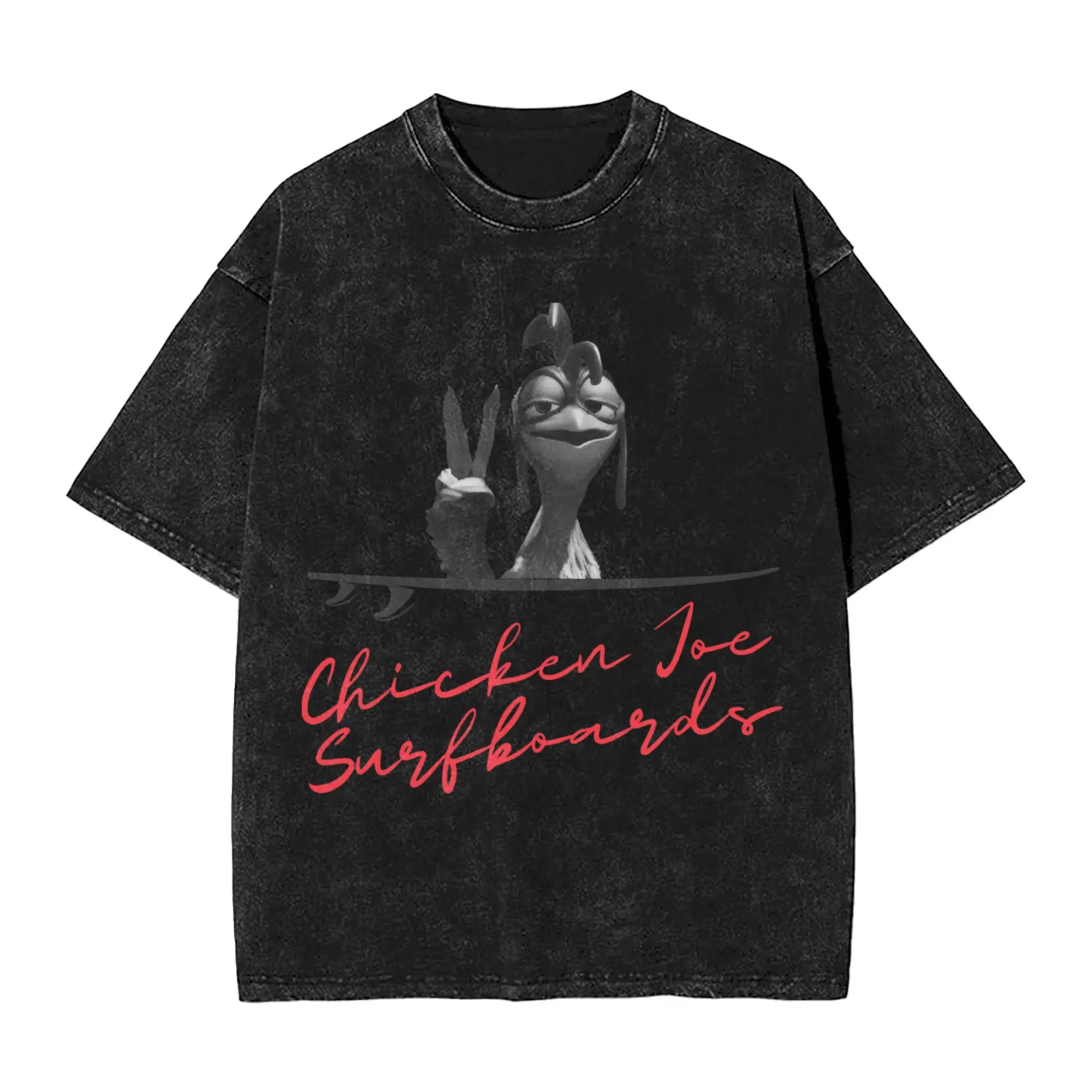 Surf's Up Chicken Joe Washed T Shirts Streetwear Hip Hop Fashion T-Shirt  Tees for Men Women Short Sleeve Streetwear