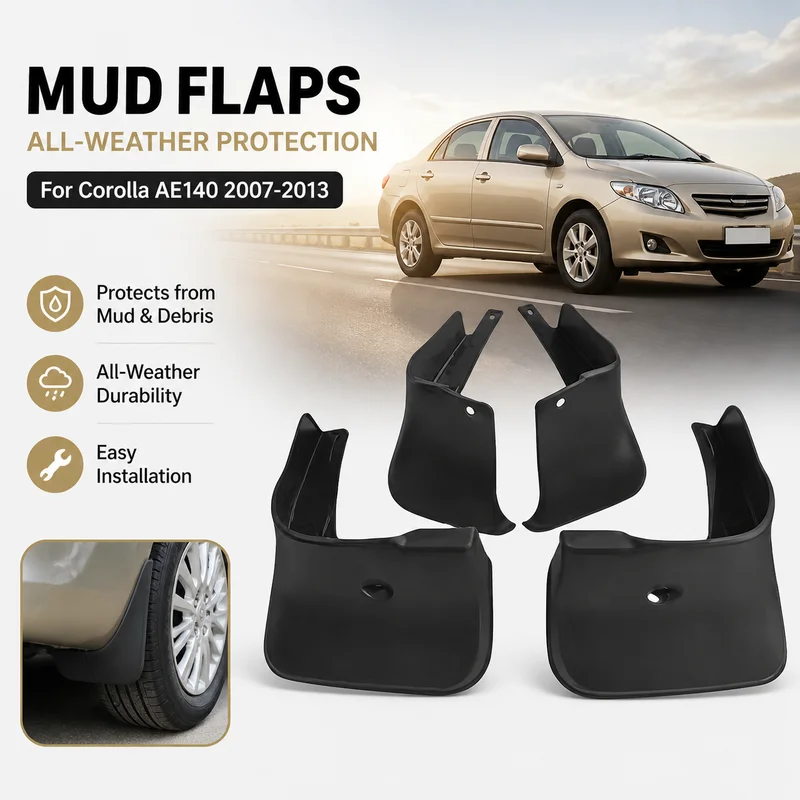 Guardabarros para Toyota Corolla AE140 2007-2013, protectores contra salpicaduras para todo tipo de clima, piezas de repuesto de fácil instalación, protección exterior