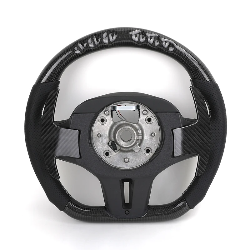 Carbon Fiber Trim Heated LED for & Leather Sports Steering Wheel with 3 Spokes for G05-G87 (G20/G30)-Own Brand Fit