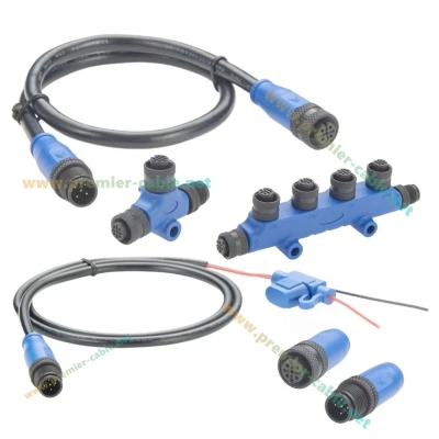 NMEA 2000 N2K Starter-Kit Marine-Qualität Backbone-Anschlusskabel 5-Wege-T-Splitter Tees Terminatoren Stromkabel für Lowrance Simrad B&G – Detail 2