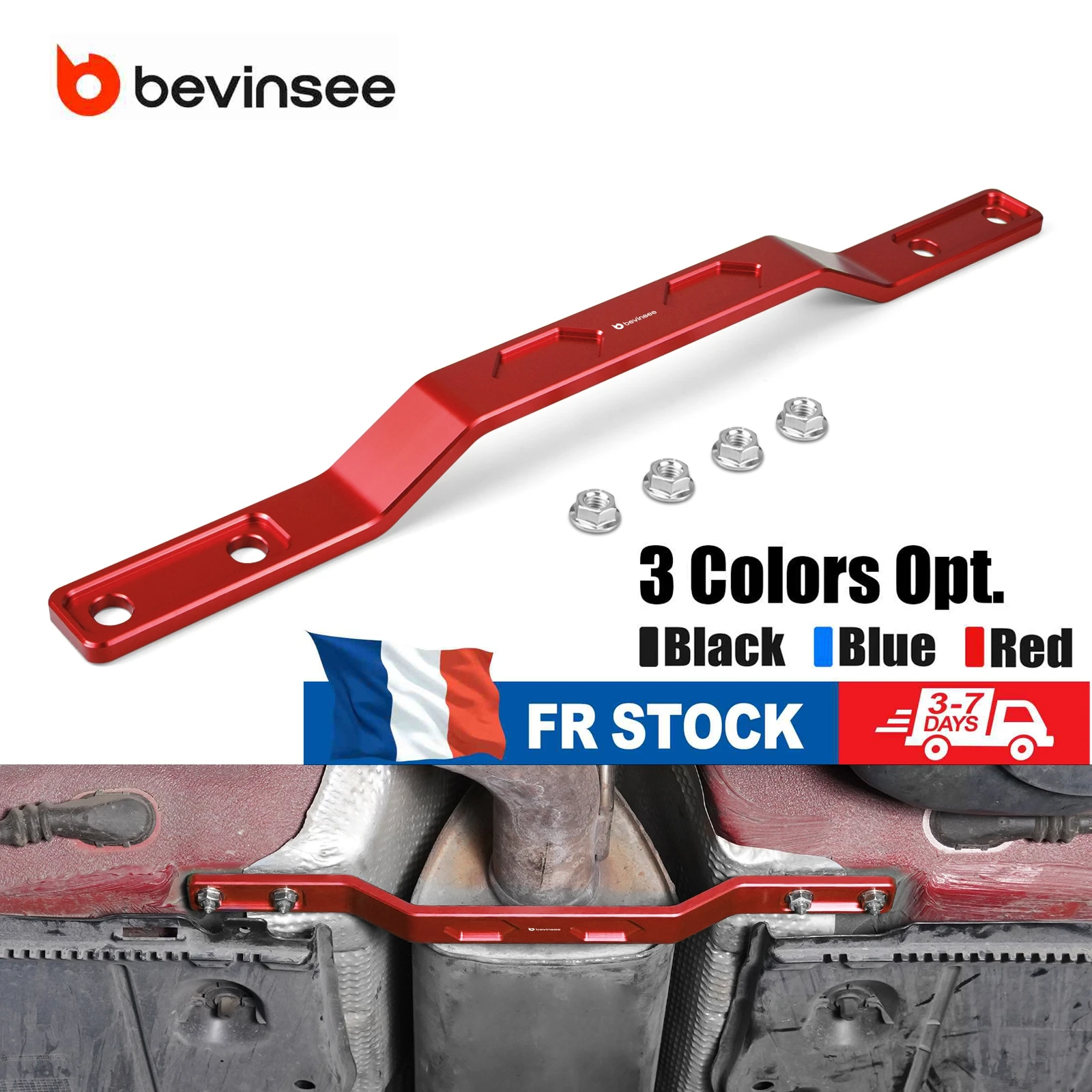 BEVINSEE Tunnel arrière croisé LHD pour VW MQB pour Golf 7/8 pour T-Roc pour Passat B8 pour Skoda Octavia pour Seat Leon pour Audi A3 8V
