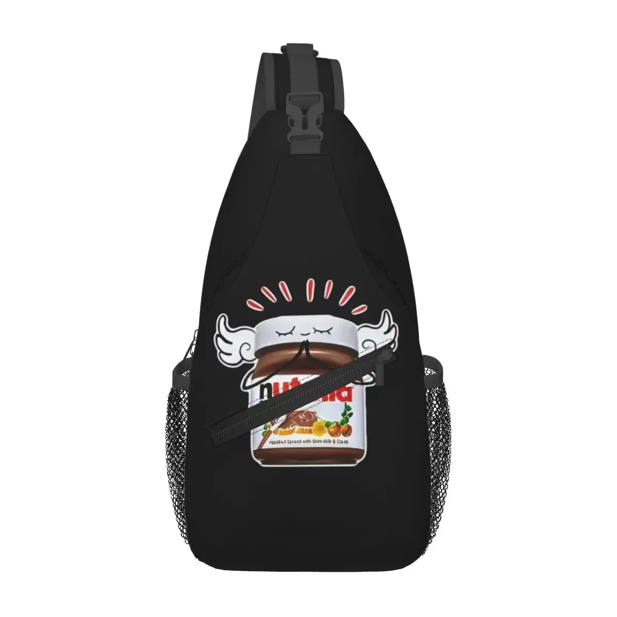 

Funny Nutella Chest Bag Men Sling Crossbody Backpack Chest Bag Traveling Hiking Daypack Shoulder Bag