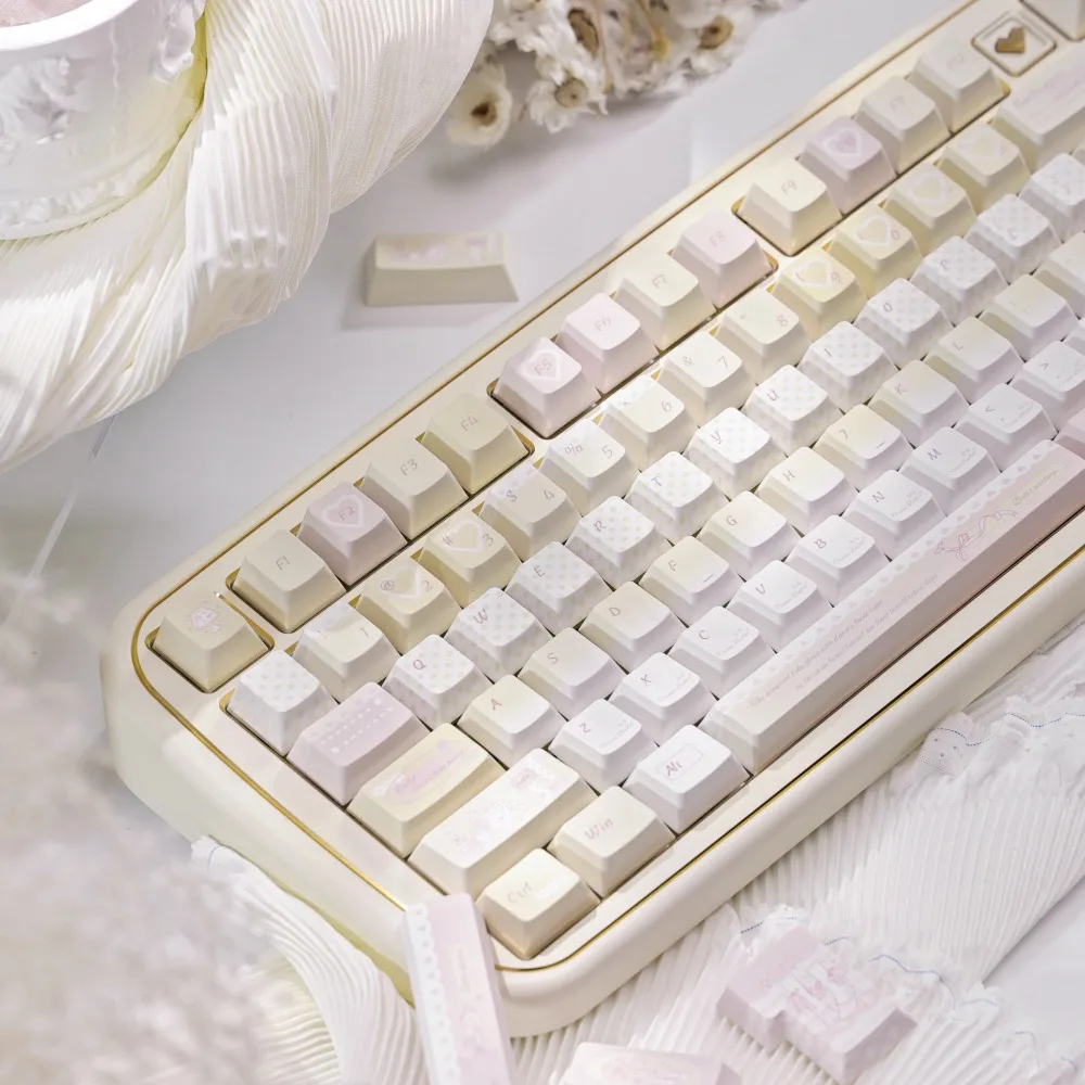 Hidden Dream Cute Theme Keycaps Set Customized Sublimation Cherry Profile Keyboard Caps Mechanical Keyboard Accessories Gift