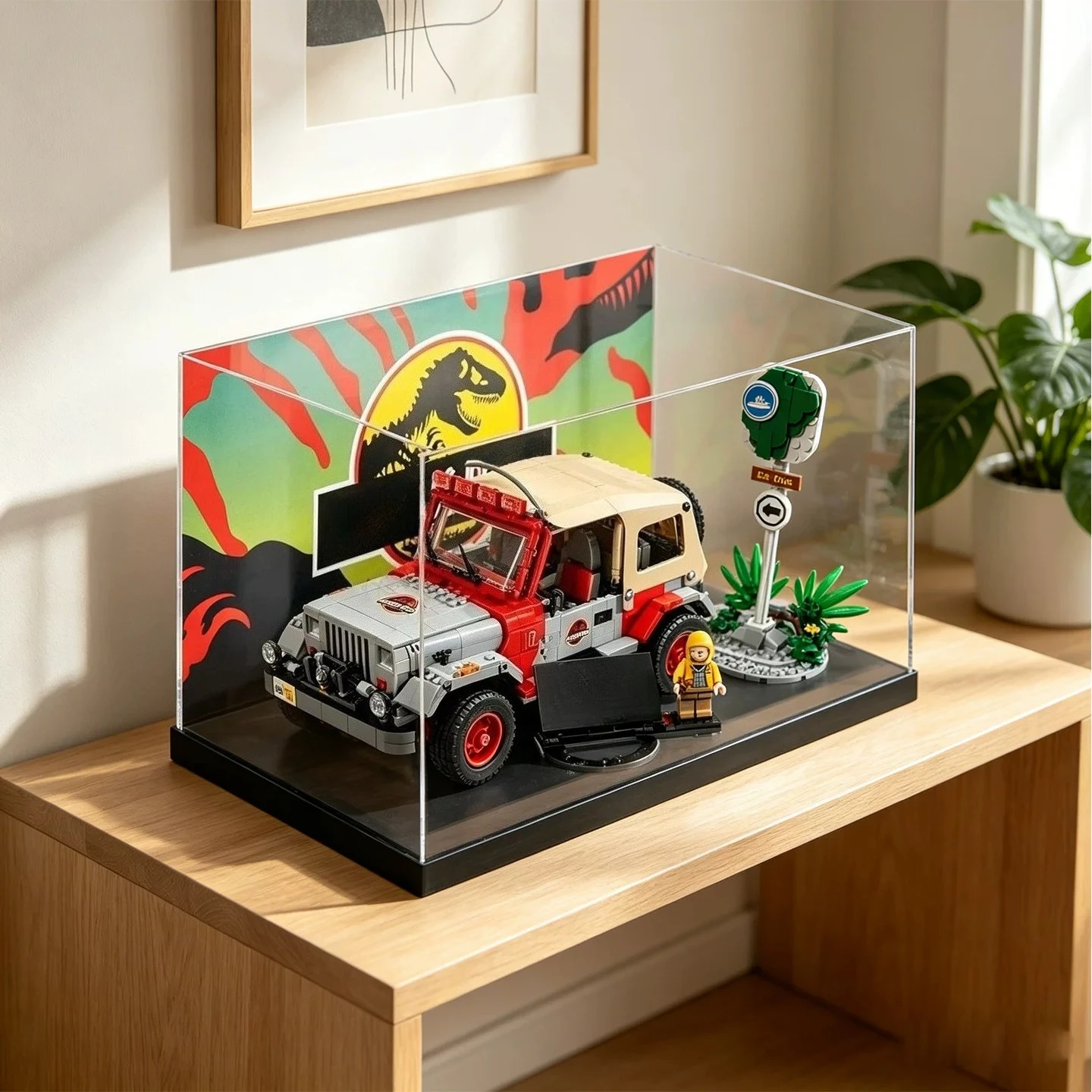 High-end dust-proof high-definition transparent display storage box, suitable for LEGO 77984 building block jeep - view 3