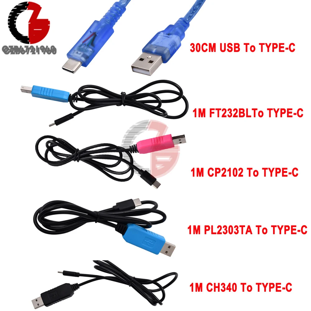 PL2303 USB to TTL Cable Module CH340 CP2102 FT232 USB Transfer to TTL RS232 Serial Port Adapter Module Download Cable TYPE-C