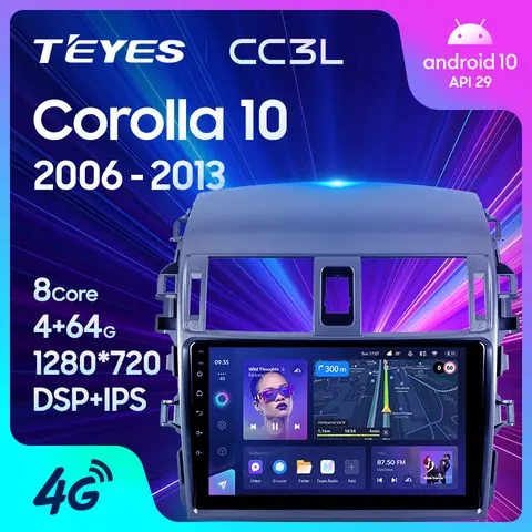 Toyota Corolla 10 2006-2013 Android Car Radio with GPS TEyes