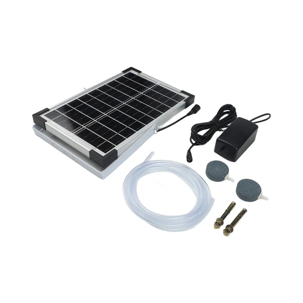 Solar Powered Pond Oxygenator 5W Oxygen Pump for Fish Tank Aquarium Featuring Adjustable Solar Panel and Maintenance