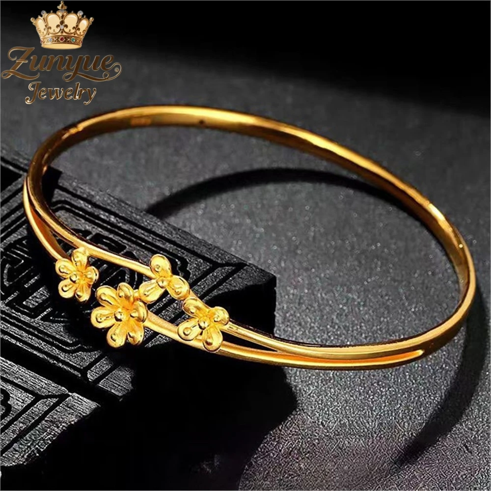 

Браслет из песочного золота с цветком персика, ювелирные изделия ручной работы, роскошные качественные ювелирные изделия, самые продаваемые модные украшения, изысканные подвески, элегантные популярные