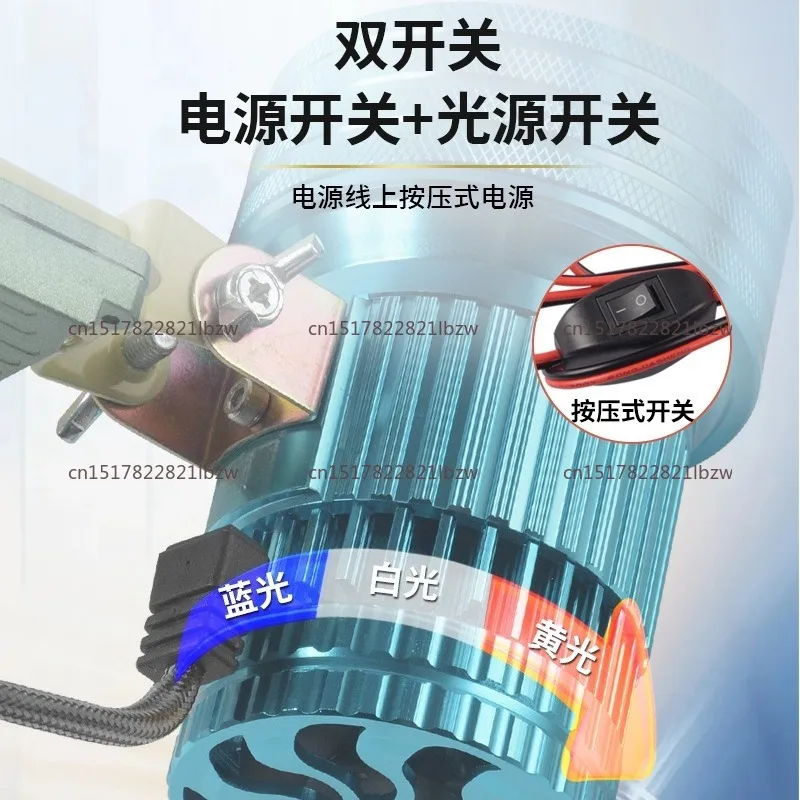 A64T-LED Zoom Telescopic Searchlight High Lumen Long Range Outdoor Spotlight Black Portable Night Fishing Sea Mining Lamp view 4