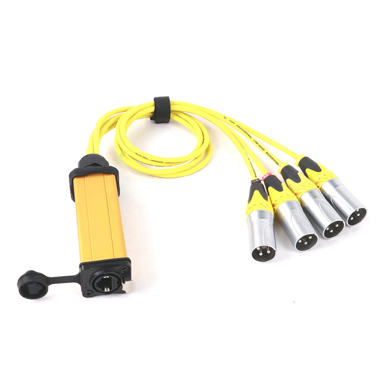 Extensor de Ethernet XLR hembra/macho de 3 pines a Ethercon RJ45 Cat6 STP, divisor de serpiente de 4 canales, escenario en vivo, estudio de grabación de Audio, 1 unidad