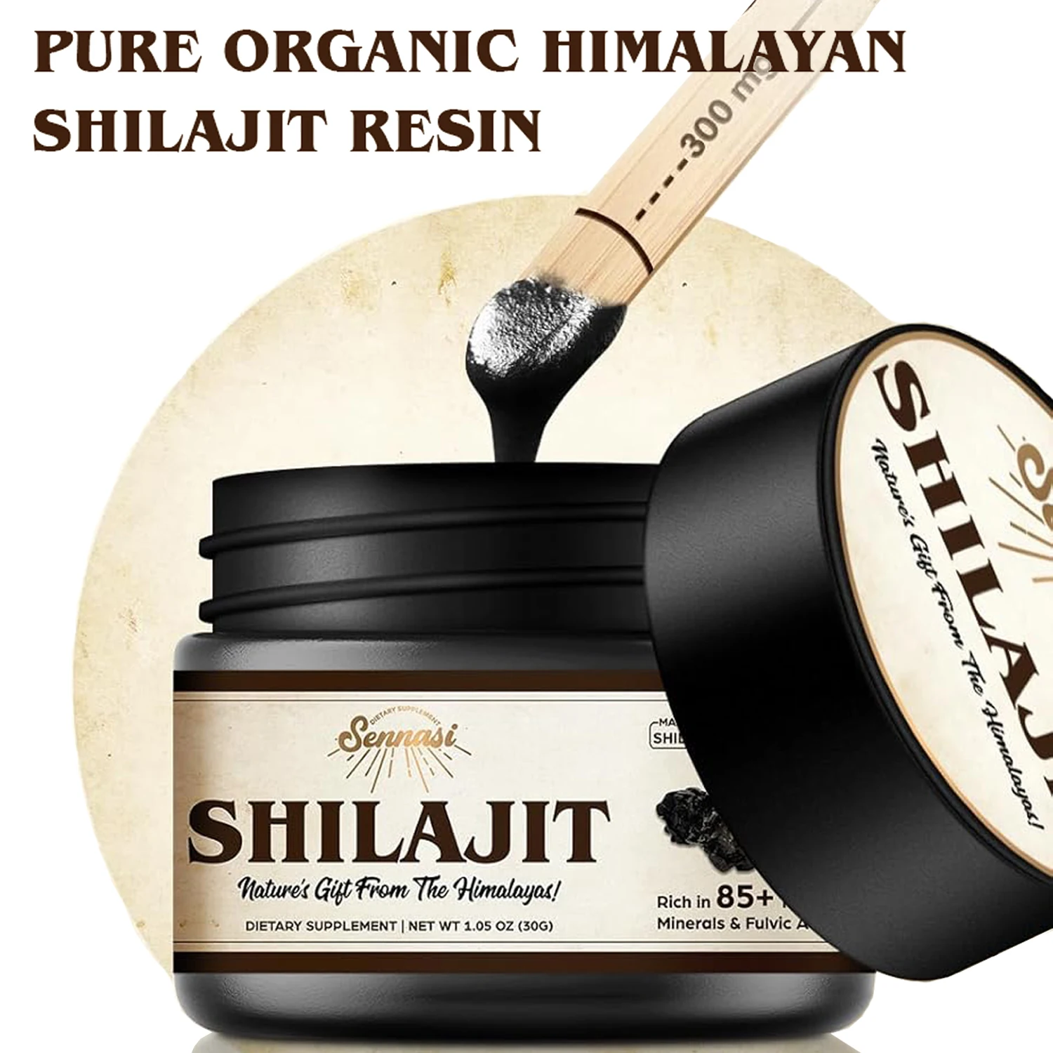 100% Pure Natural Himalayan Organic Shialjit Resin Max Potency 85+ Trace Minerals & Fulvic Acid Gifts for Energy, Immune Support