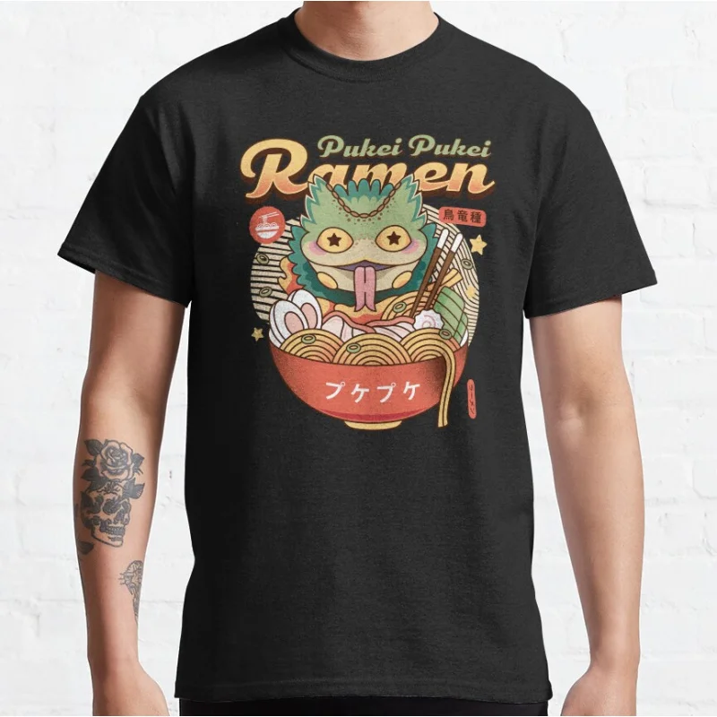 

Pukei Ramen 0220 Monster hunter world gift t shirt for men Cartoon Video game MHW Graphic Tee Y2K Clothes All size tops S-6XL