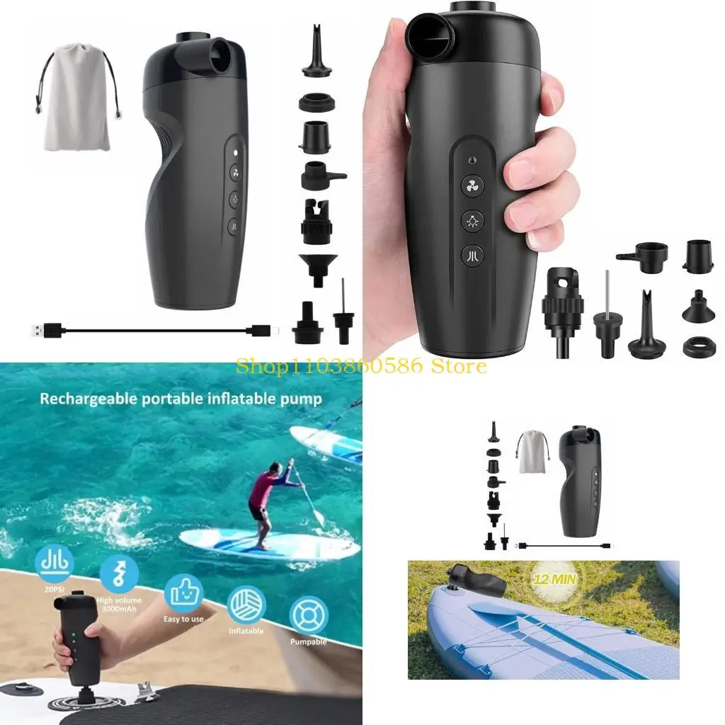242A Electric USB Powered Air Inflator Double Function Fit for Water Sports Equipment Fast Inflation and Deflation Needs