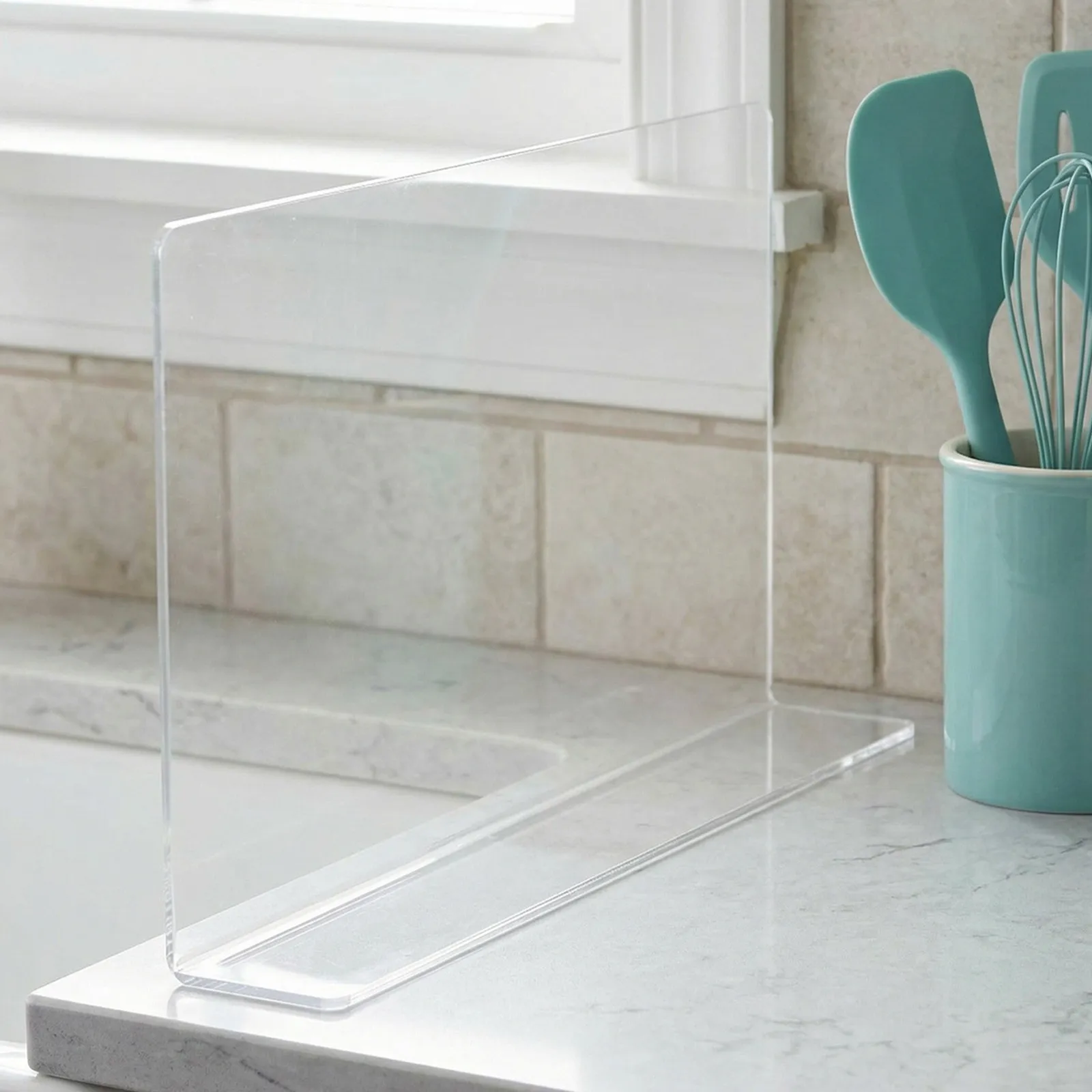 Acrylic Sink Splash Guard Kitchen Faucet Back Bathroom Countertop Guards Restaurant Water Protector