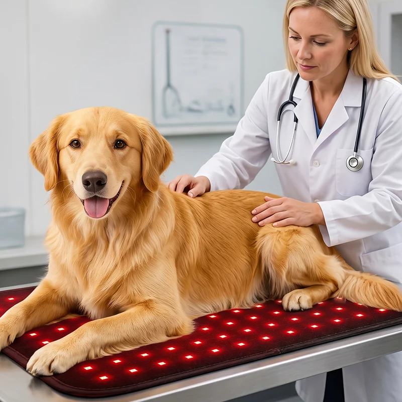 Portable Red Light Therapy Mat for Animals: 660nm + 850nm Dual Wavelength for Muscle Relaxation & Recovery