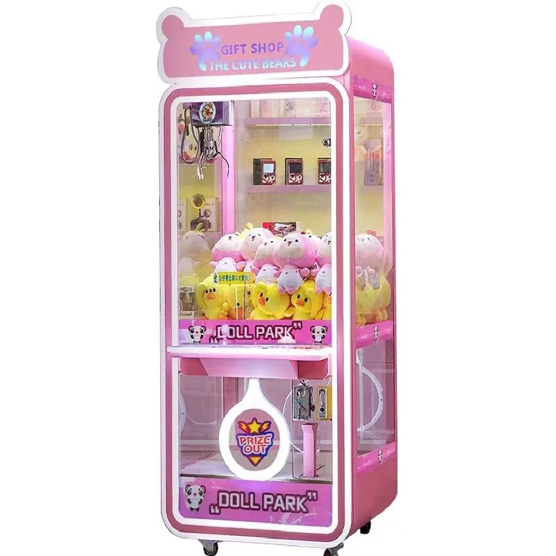 

Fully transparent doll machine puzzle girl clip self-service scan code coin doll machine adjusting the force lucky bag machine