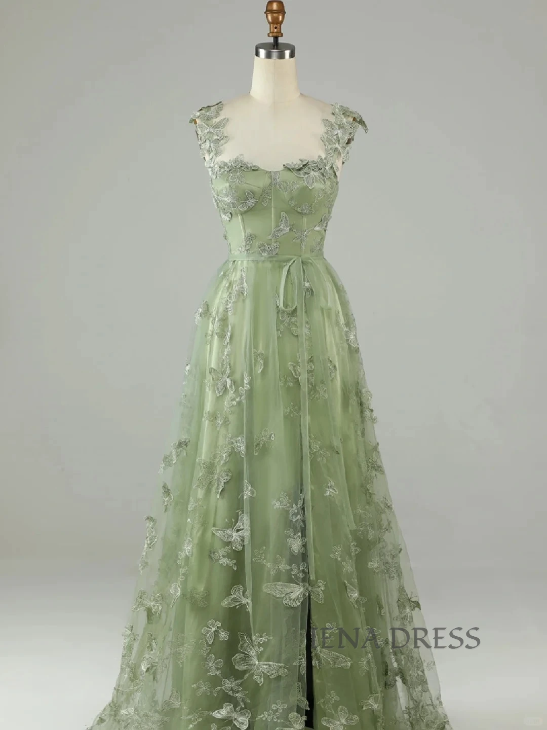 Vestido de festa vintage verde lantejoulas flor sereia feminino, perna dividida espartilho, vestido de baile para ocasiões formais, 18583