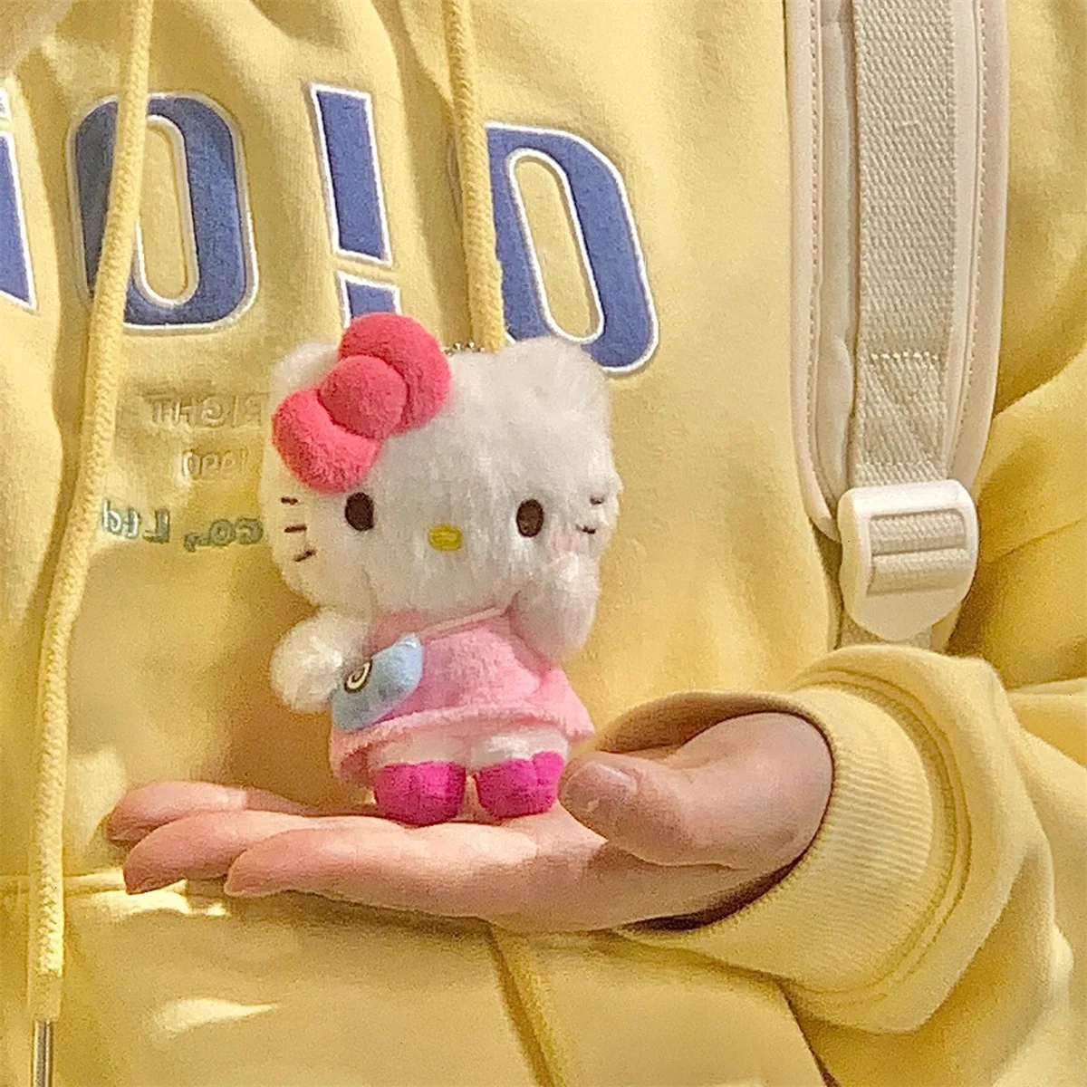 Ciondolo per bambola in peluche per ragazza carina ciondolo per bambola portachiavi per gatto Sanrio del fumetto