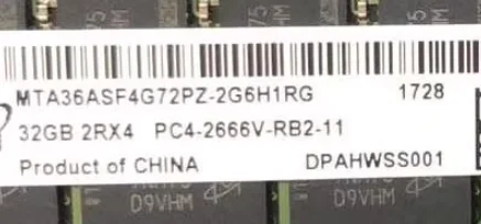 

For MTA36ASF4G72PZ-2G6H1 MICRON 32GB 2RX4 PC4-2666V REG ECC DDR4