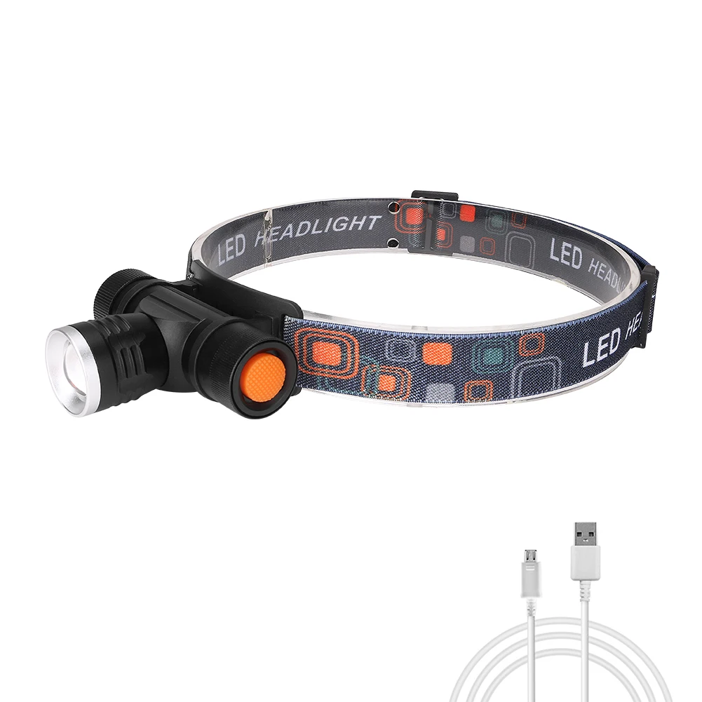 LED Zoomable Headlamp Fishing Headlight 3 Modes  Waterproof Super bright camping light Powered by 1x18650 battery