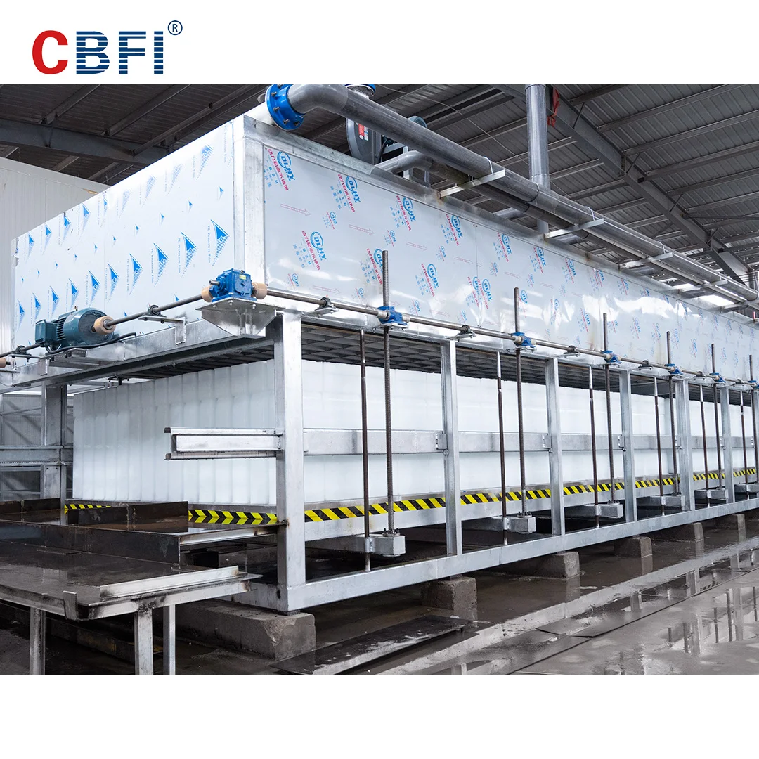 Máquina de Hielo Comercial de 15 Toneladas Cbfi de Enfriamiento Directo, Controlada por Plc, Accionada por Motor de Engranajes, Automática