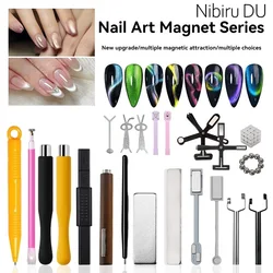 Cat Eye Nail Magnet Strong Magnetic Square Stick Nail Product Magnet Pen Manicure Design Glitter Effect Manicurist Nail Supplie