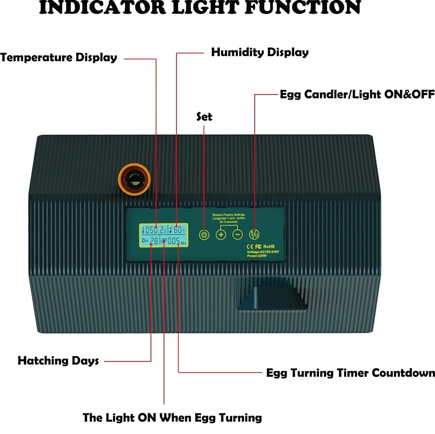 10 Small House Shaped Incubator Can Automatically Turn Eggs, Automatically Control The Incubator Humidity And Temperature.