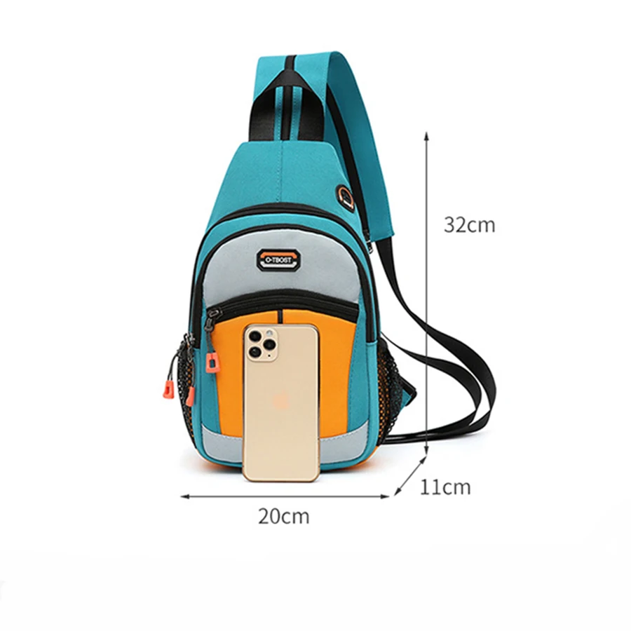 Men's Casual Sports Pack Chest Bag Women New Fashion Trend One Shoulder Chest Bag Outdoor Sports Multi Functional Crossbody Bag