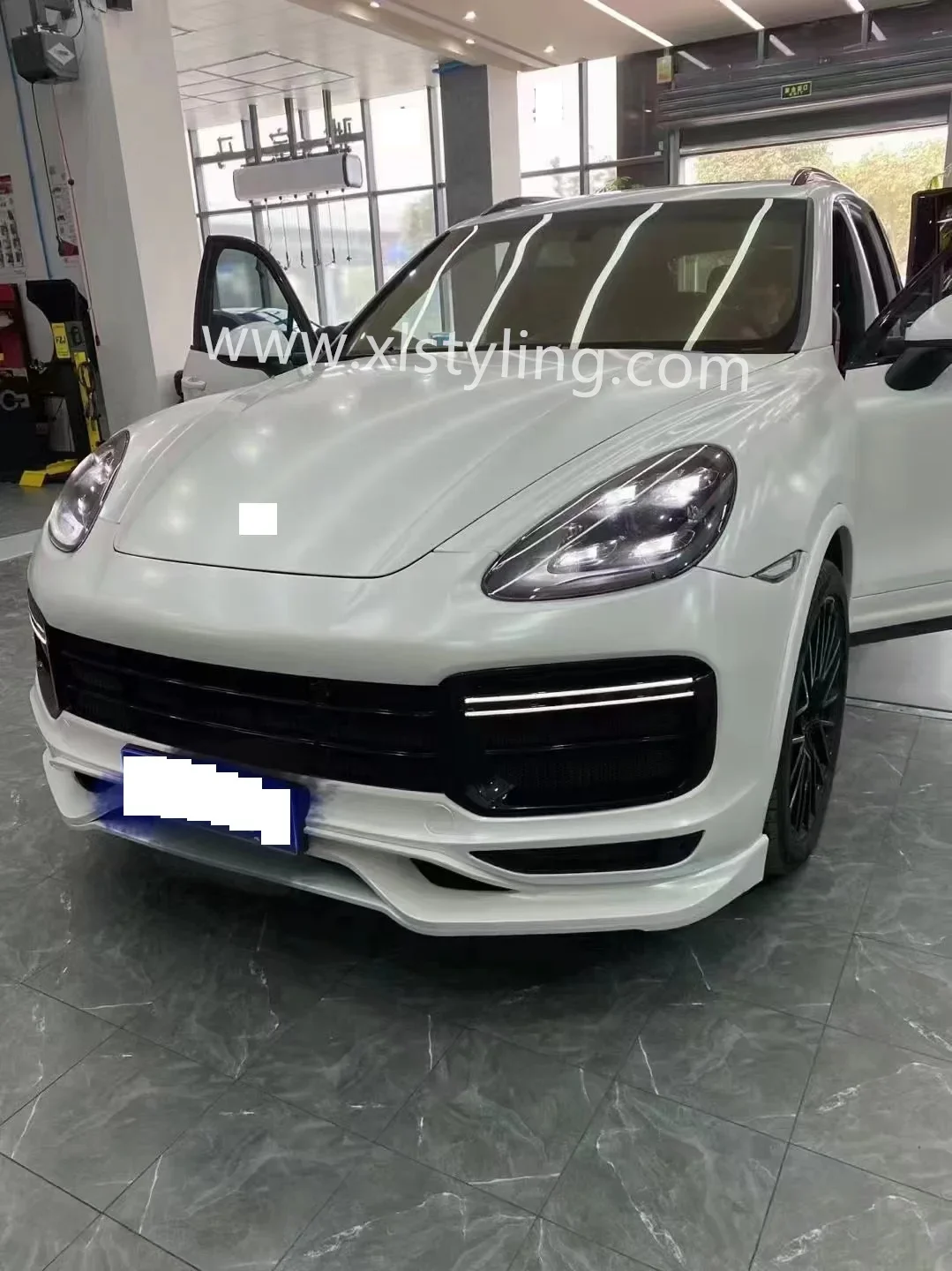 Car Conversion Upgrade Bodykit For Porsche Cayenne 958.1 Old Change New 9Y0 Turbo Front Bumper With TKT Front Lip