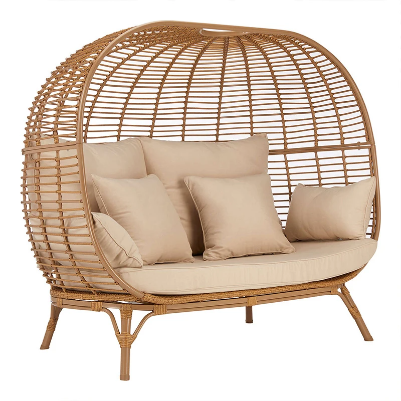 

Outdoor leisure balcony lounge chair, bird's nest sofa combination, single and double bed, rattan chair furniture, resort birdca