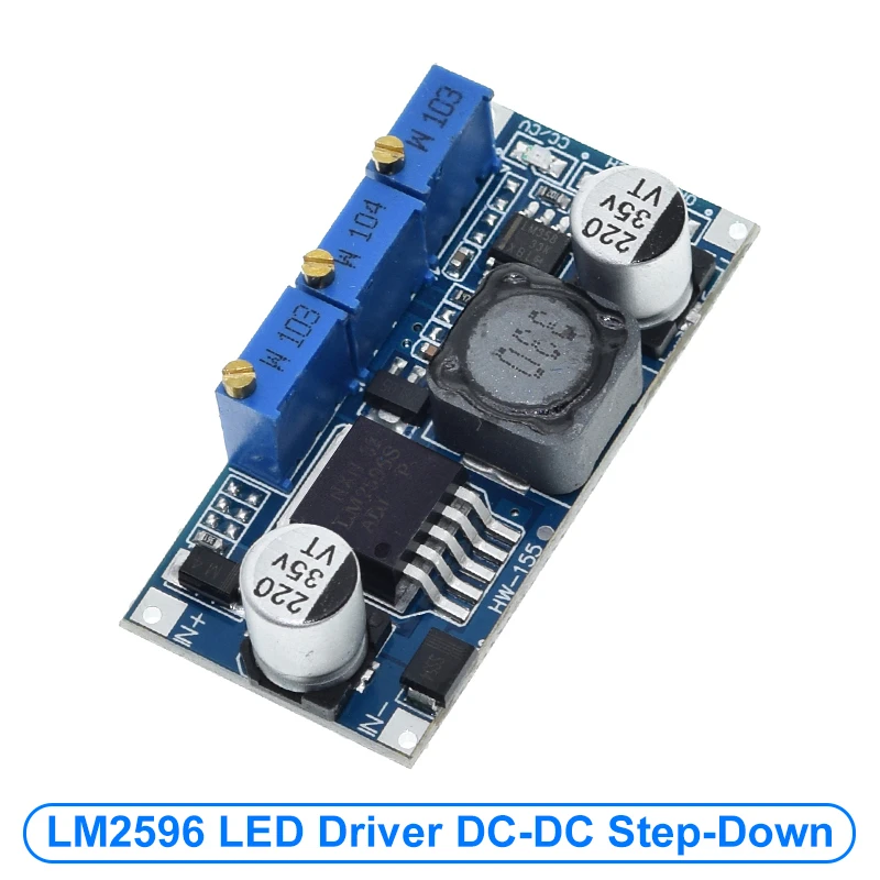 

Модуль питания LM2596 DC-DC Step Down CC CV, драйвер светодиодов, зарядное устройство для аккумуляторов, регулируемый, LM2596S, постоянный ток и напряжение, хорошее качество