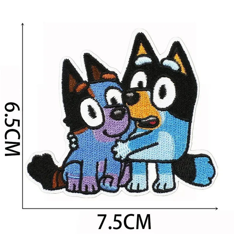 Moose Cute Bluey Family Cartoon Puppy Embroidery Cloth Patch Cartoon Creative Patch Patch Sewing Decoration Embroiderys Ironings