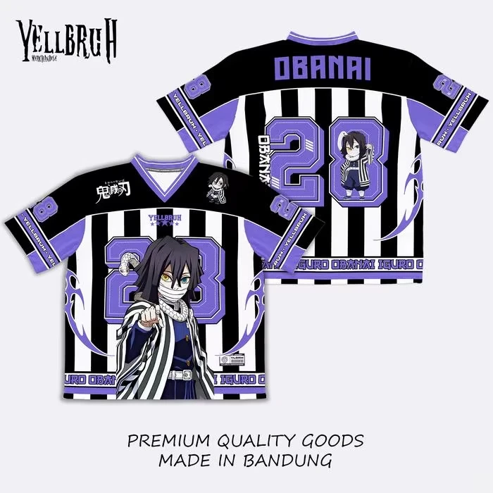

Jersey 28 Demon Slayer Obanai Iguro Y2k Korean Style Kpop Baseball Hockey Oversize T-shirt Fashion Anime Daily Unisex Tops Tees